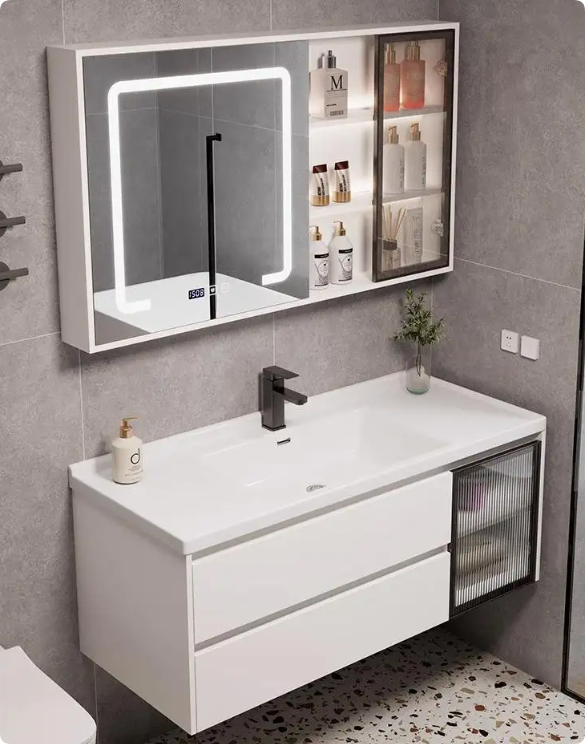 vanity bathroom high quality promotion wall mounting bathroom wall cabinet floating vanity for bath
