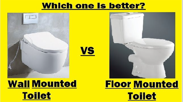 wall mounted toilet vs floor mounted toilet