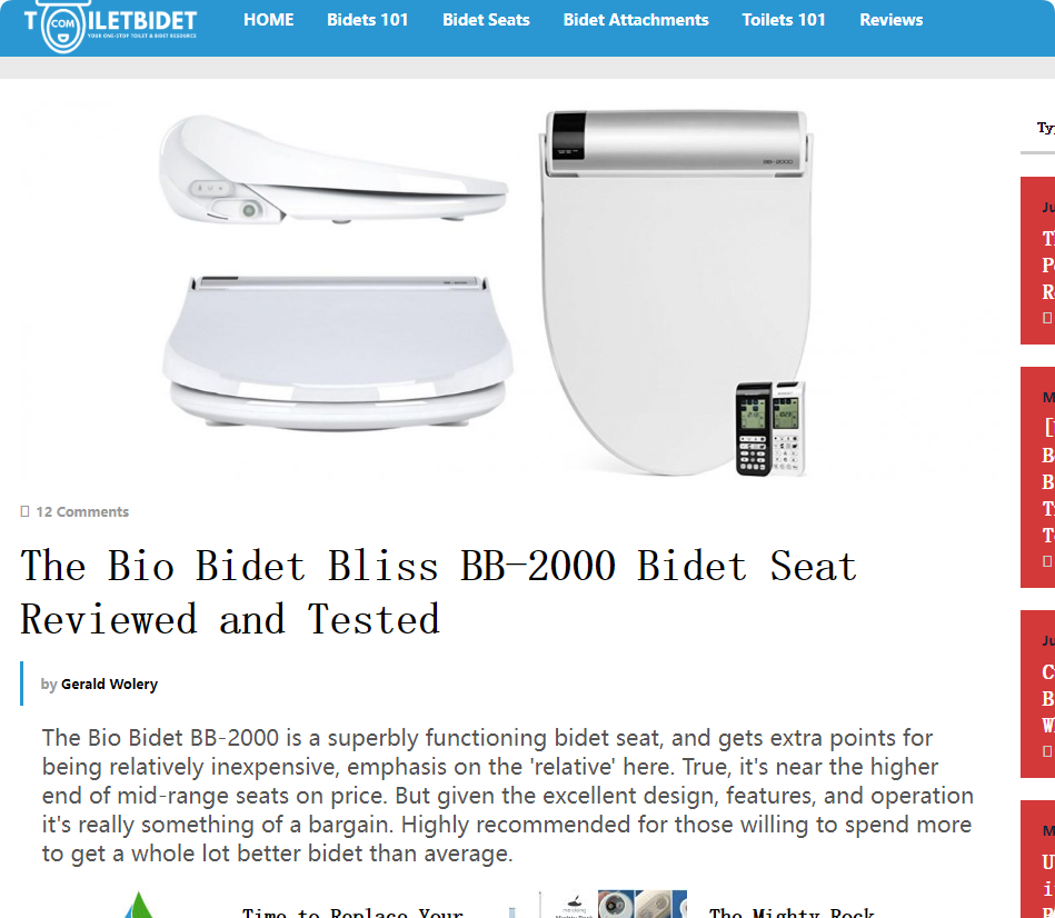 biobidet bb 2000 bliss