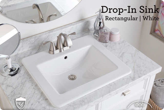 drop in sink