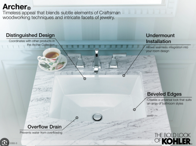 kohler k 2355 archer undermount sink