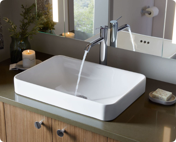 kohler vox rectangular sink