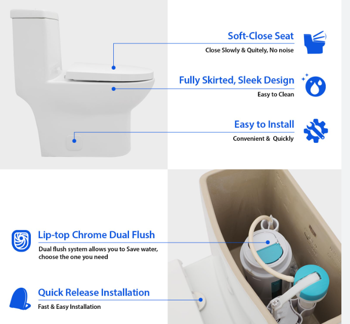 one piece toilets function