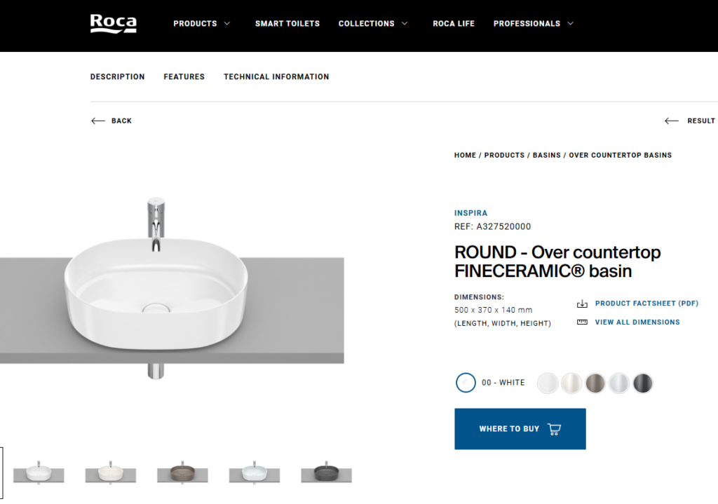 roca inspira round undermount sink