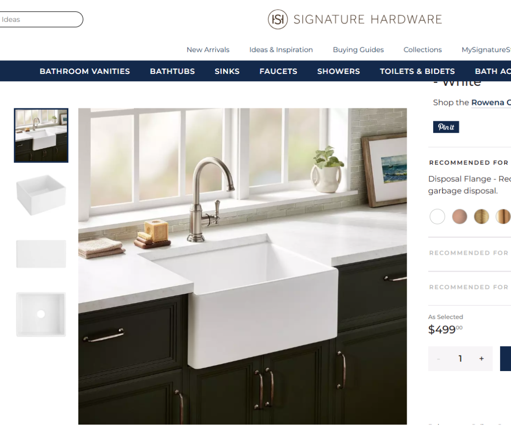 signature hardware alcott farmhouse sink