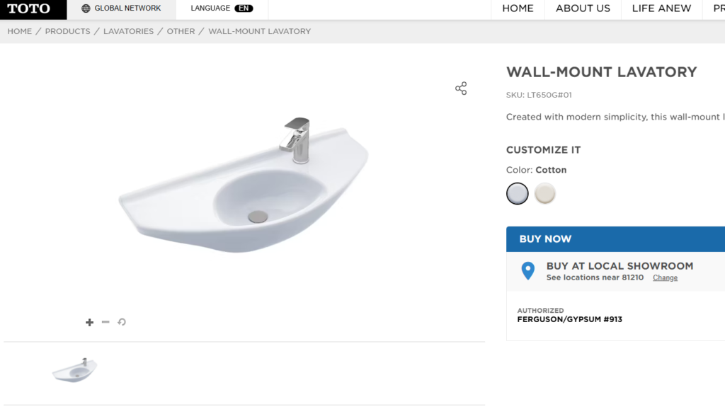 toto lt650g smart basin