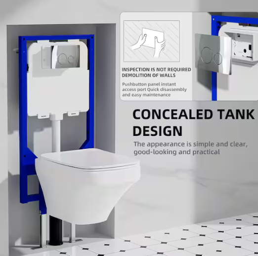 how do i access the tank of a wall hung toilet