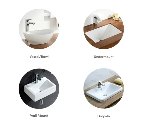 common bathroom vanity sink types