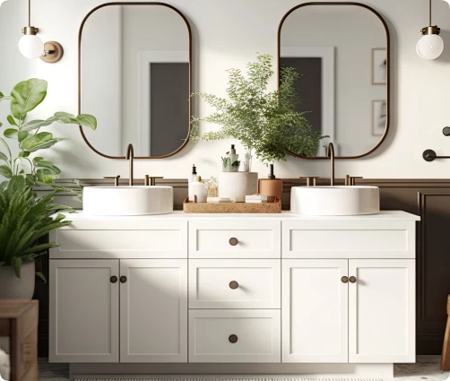 modern and traditional elements bathroom vanities