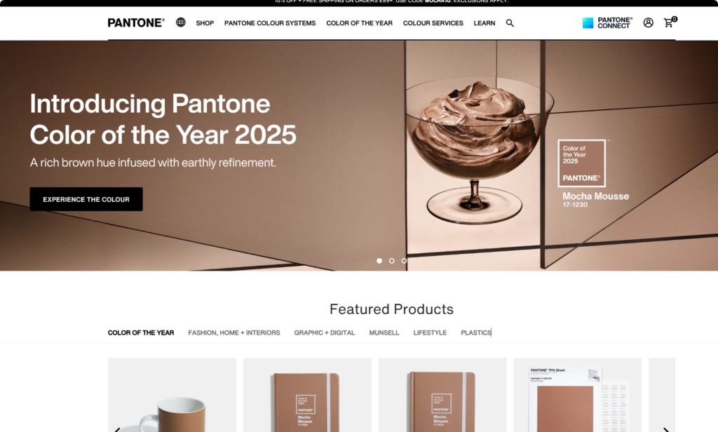 pantone color card