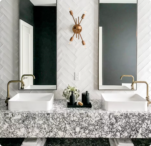 quartz vanity