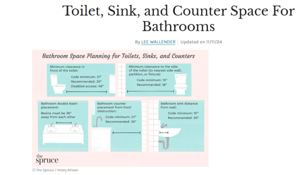 toilet, sink, and counter space for bathrooms