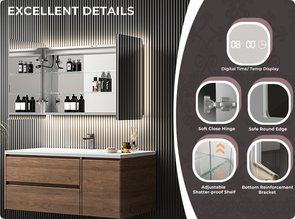 digital displays drawer bathroom vanities