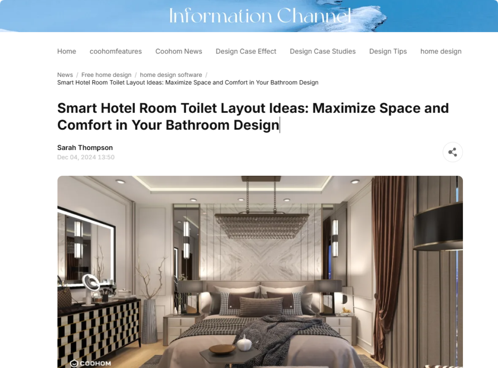smart hotel room toilet layout ideas
