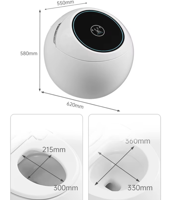 modern bathroom smart toilet black ceramic automatic electronic control bidet wc intelligent toilet ai (copy)