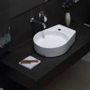 Bathroom-Ceramic-Above-Counter-Basin-Glossy-White-Washbasin