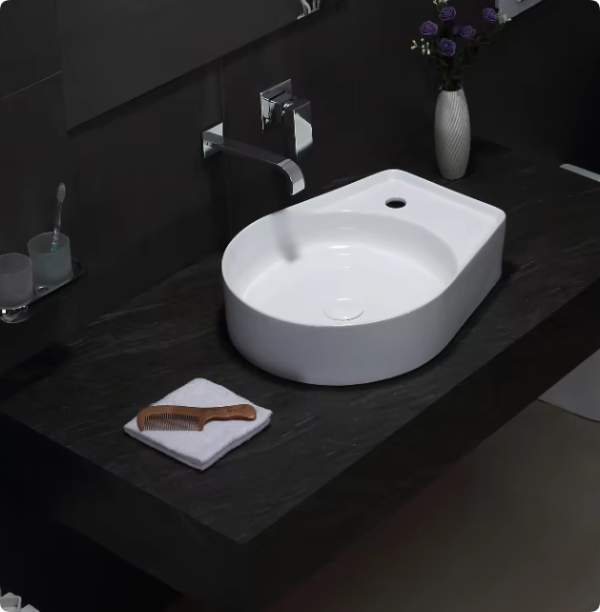 Bathroom-Ceramic-Above-Counter-Basin-Glossy-White-Washbasin