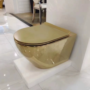 luxury sanitarios inodoros wc gold line design water closet bathroom ceramic one piece grey color flush washdown toilets (copy)