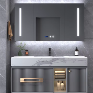 Chaozhou Quality Bathroom Furniture Waterproof Bathroom Vanities Sink Wall Mounted Bathroom Cabinets and Vanities Set