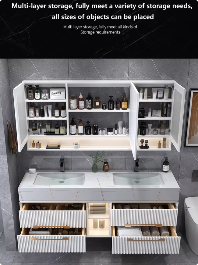 chaozhou quality bathroom furniture waterproof bathroom vanities sink wall mounted bathroom cabinets and vanities set