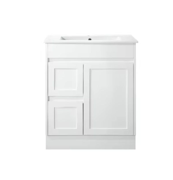 classic white waterproof bathroom cabinet with storage space luxury hotels modern style bathroom cabinet
