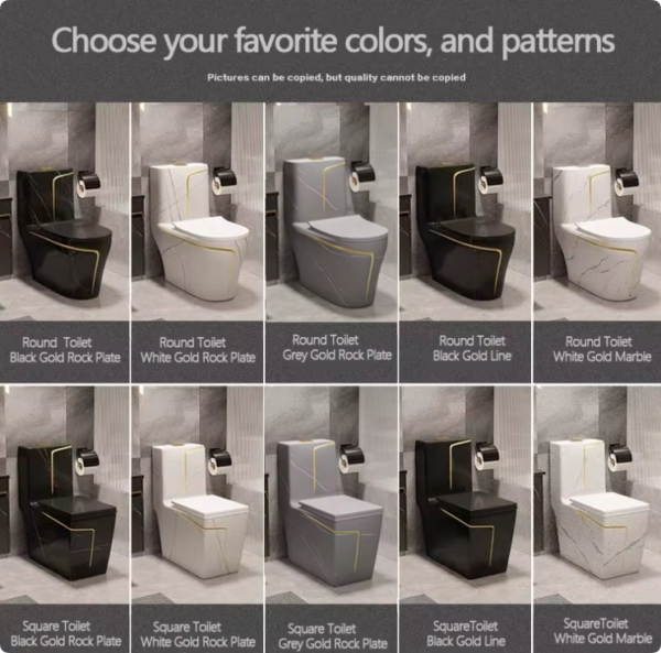 luxury sanitarios inodoros wc gold line design water closet bathroom ceramic one piece grey color flush washdown toilets