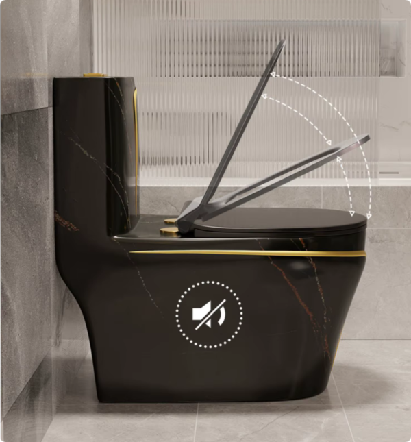 luxury sanitarios inodoros wc gold line design water closet bathroom ceramic one piece grey color flush washdown toilets