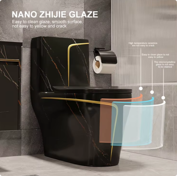 luxury sanitarios inodoros wc gold line design water closet bathroom ceramic one piece grey color flush washdown toilets