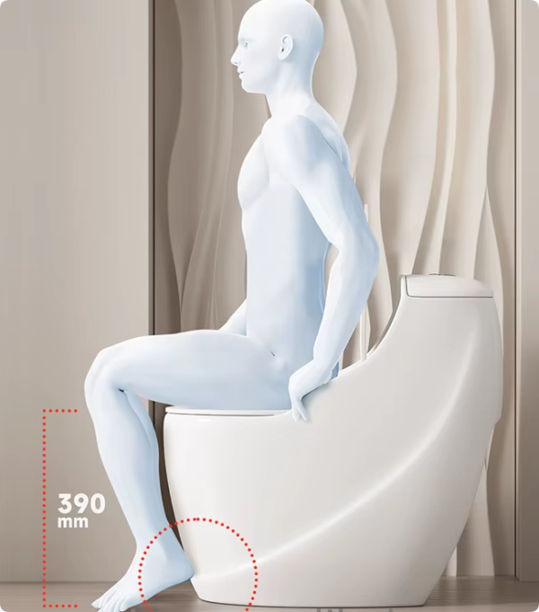 bathroom floor mounted ceramic water closet toilets modern western elongate one piece toilet gold (copy)