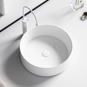 Factory Wholesale High Quality Matte Color Bathroom Table Top Above Counter Round Art Sink Ceramic Wash Basin for Hotel