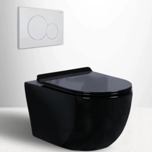 First-Process-Matt-Black-Color-Wall-Hung-Toilet-Ceramic-Rimless-Toilet-One-Piece-Toilet-for-Bathroom