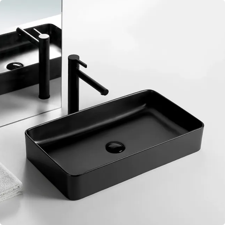 hot sale sanitary ware square rectangle lavabo ceramic hand wash basin bathroom cabinet counter top vessel sink basins