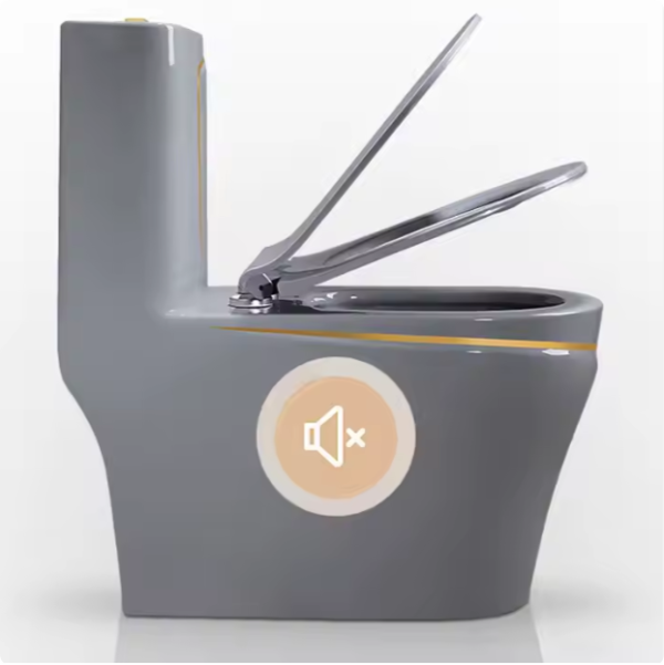 luxury sanitarios inodoros wc gold line design water closet bathroom ceramic one piece grey color flush washdown toilets