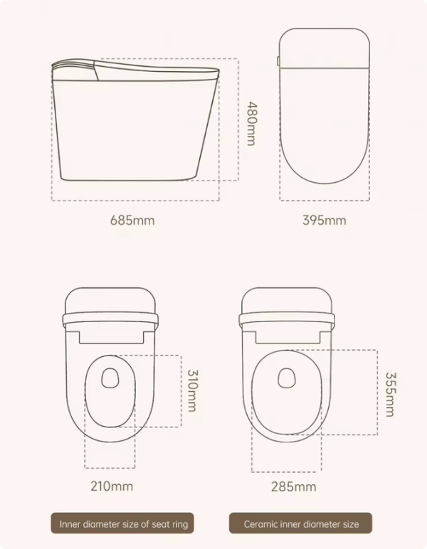 wc wall mounting toilet chinese ceramic wall hung intelligent wall mounted smart toilet automatic toilets (copy)