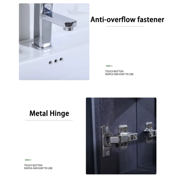 modern classic aluminum bathroom cabinet simple gray waterproof vanity set factory wholesale custom design style oem