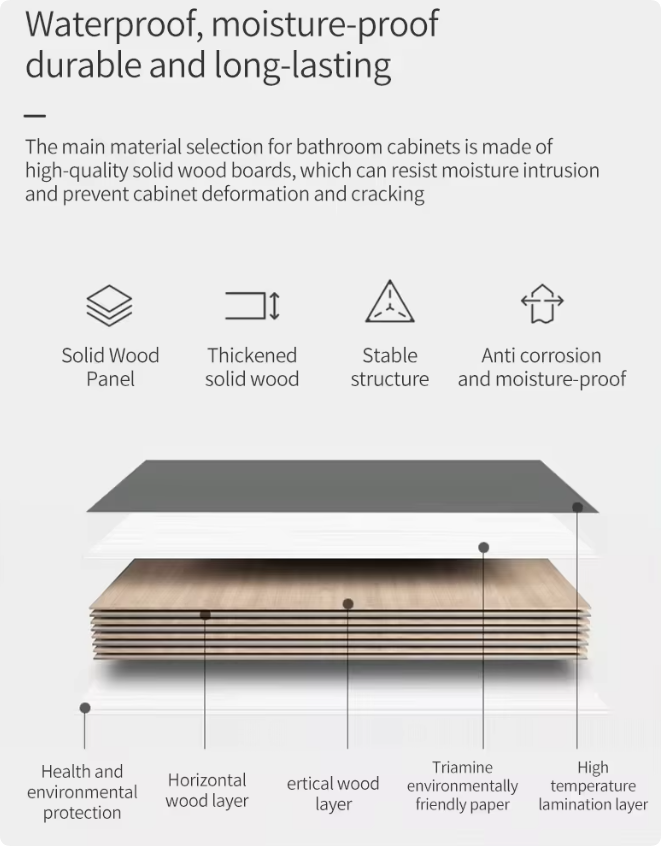 furniture bathroom vanity aluminium honeycomb bathroom cabinet with sink bathroom sink cabinet set with hotel