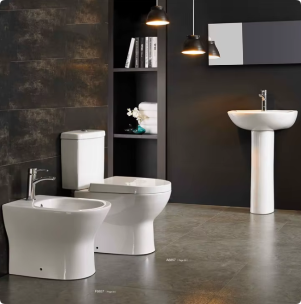 modern sanitary ware suite wc bathroom pedestal sink wall hung basin commode bidet two piece toilet bowl toilet set