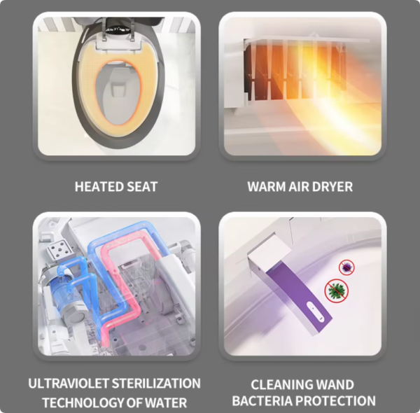 modern style luxury smart toilet tankless automatic flush toilet multifunction intelligent toilets