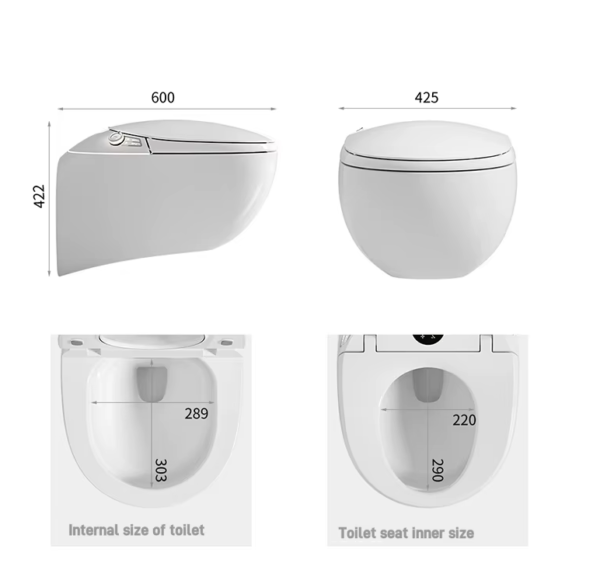 high end automatic flush sanitary ware automatic bathroom water closet wc intelligent smart toilet for home