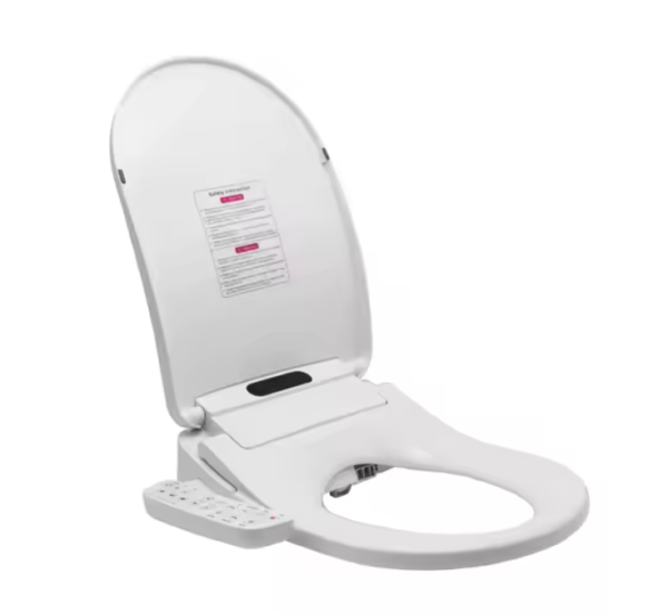newest design hot sale u shape smart toilet with side panel electricity smart toilet seat cover with heater