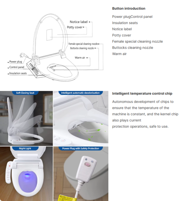 new modern design automatic bidet closet siphon flush bathroom no need watertank wall hung intelligent smart toilet wc (copy)