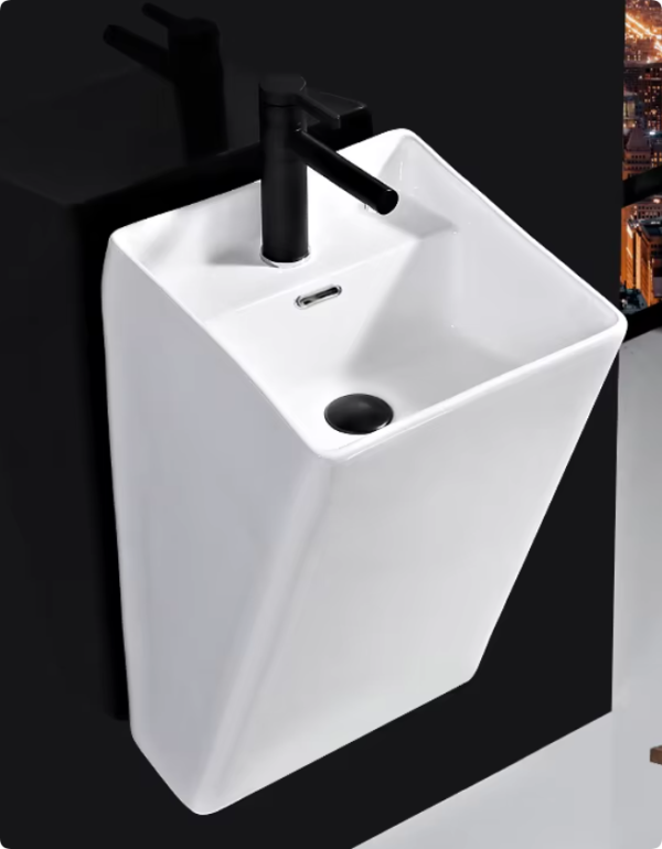 sanitary ware black color wash basin bathroom wall hung ceramic basin supplies
