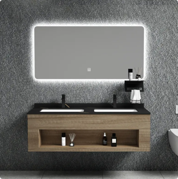 sell well new type hanging bathroom stainless steel ceramic wall cabinet vanity sets cabinet marble
