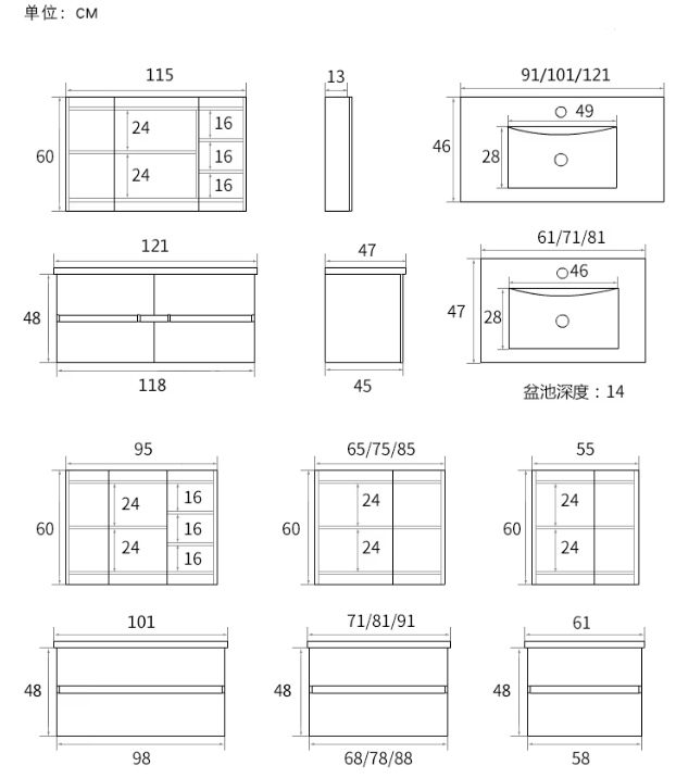 furniture bathroom vanity aluminium honeycomb bathroom cabinet with sink bathroom sink cabinet set with hotel