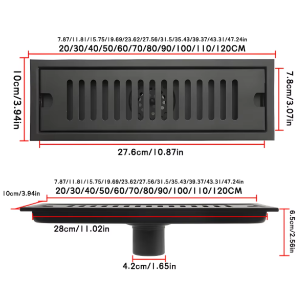t6 linear sus304 long floor drain stainless steel shower floor drain for bathroom and shower room drainage