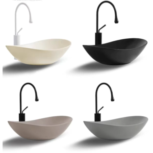 Wholesale Ceramic Sink Rectangular Art Table Top Wash Basin Matte Large Medium and Small SizeCeramic Vessel Sink for Bathroom