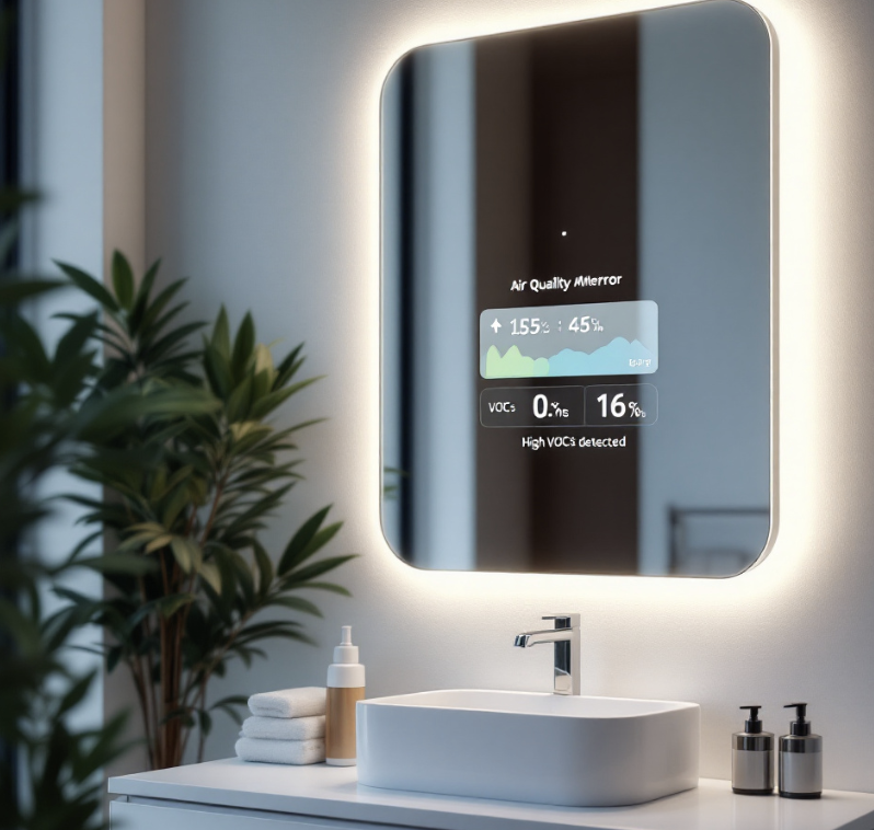 a smart mirror that can “smell” your bathroom