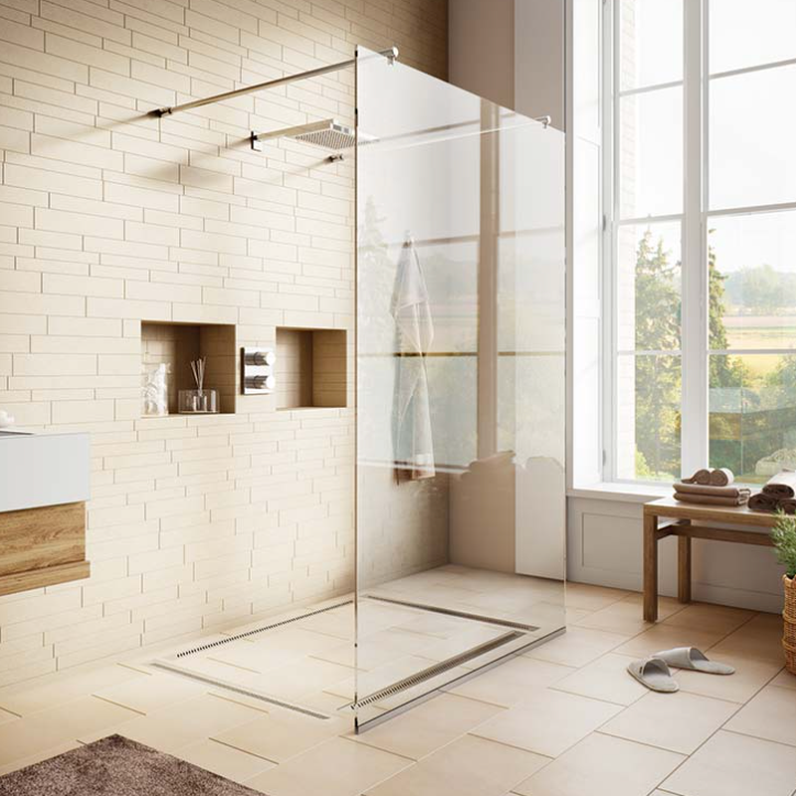 frameless glass shower
