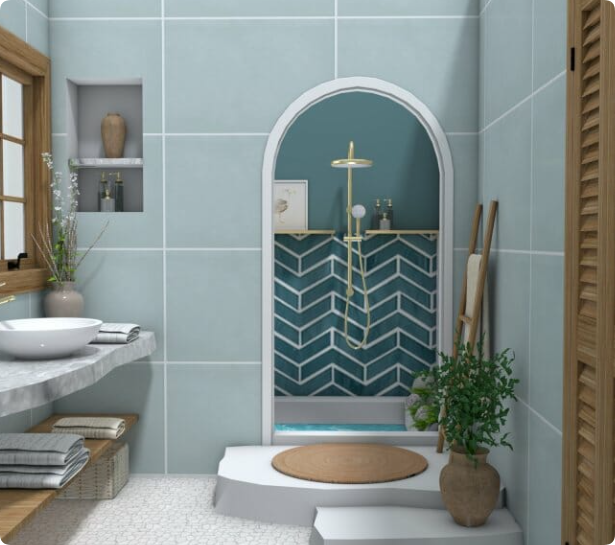 mediterranean bathroom coastal colors