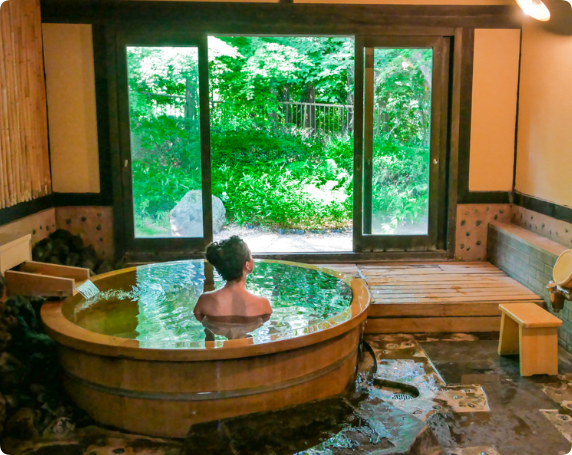 onsen inspired bathroom